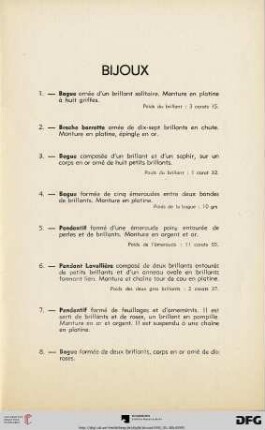 Bijoux (Nr.1-28)