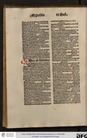 Sequuntur nunc autoritates exposite in summa domini Anthonini super totam bibliam et primo super Genesim prohemium.
