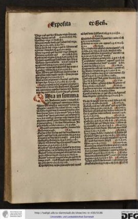 Sequuntur nunc autoritates exposite in summa domini Anthonini super totam bibliam et primo super Genesim prohemium.
