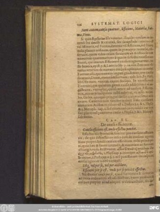 Cap. XV. De causa efficiente.