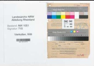 Entnazifizierung Willi Vierkotten , geb. 24.12.1915 (Verwaltungsangestellter)