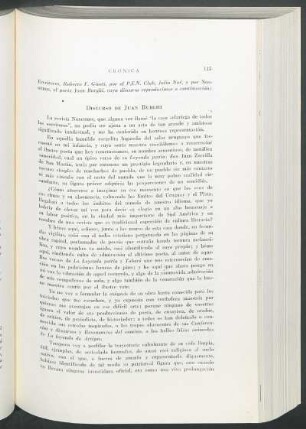 Discurso de Juan Burghi