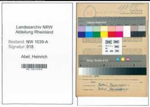 Entnazifizierung Heinrich Abel , geb. 09.02.1898 (Postschaffner)