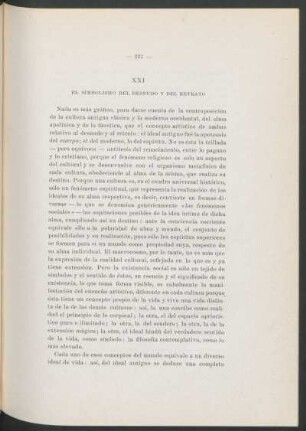 XXI - El simbolismo del desnudo y del retrato