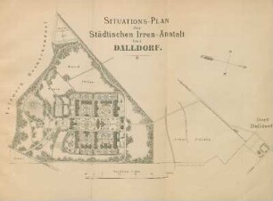 Karte: Situations-Plan der Städtischen Irren-Anstalt bei Dalldorf