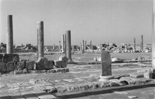 Römischen Ruinen von Sabratha : Blick über die Überreste der römischen Stadt Sabratha