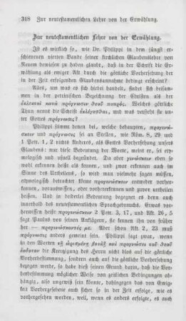 318-328 Zur neutestamentlichen Lehre von der Erwählung