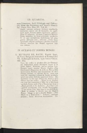 In Octavo Et Forma Minori