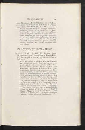 In Octavo Et Forma Minori