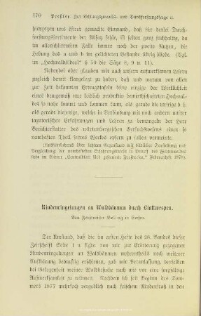 I.6. Rindenringelungen an Waldbäumen durch Blattwespen