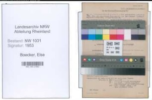 Entnazifizierung Else Boecker , geb. 22.01.1908 ()