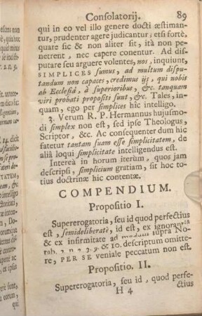 Compendium. Propositio I - Propositio VII.]