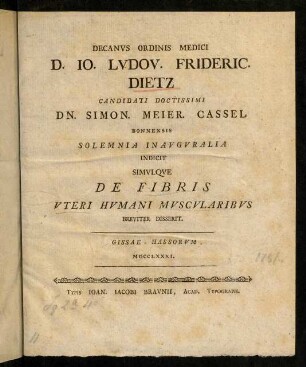 1-8, De Fibris Uteri Humani Muscularibus
