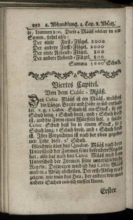 Viertes Capitel. Von dem Cubic-Määß.