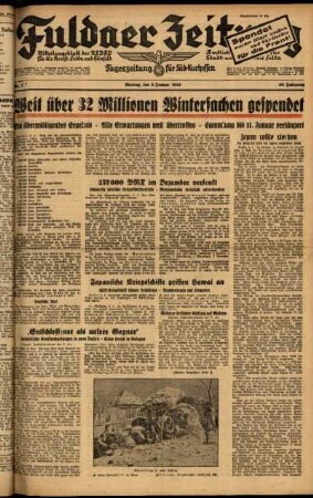 Ausgabe vom Montag, den 05. Januar 1942.