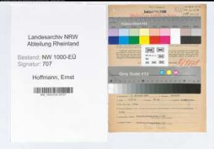 Entnazifizierung Ernst Hoffmann, geb. 05.10.1897 (Stadtoberinspektor)