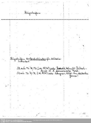Flugschriften Reichsbundes