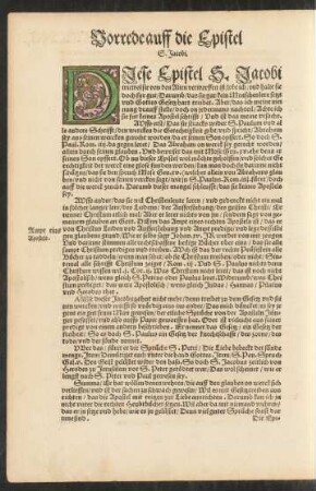 Vorrede auff die Epistel S. Jacobi.