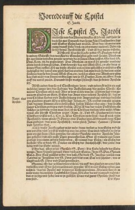 Vorrede auff die Epistel S. Jacobi.