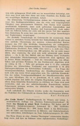 363-365 [Rezension] Der Mensch in seiner Welt