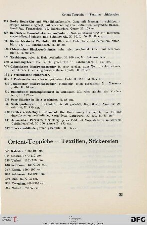 Orient-Teppiche – Textilien, Stickereien (Nr. 343-413)