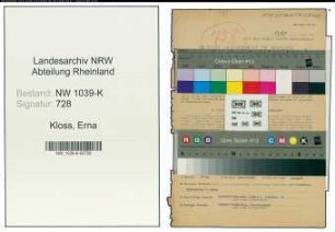 Entnazifizierung Erna Kloss , geb. 09.03.1909 ()