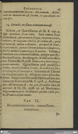 Cap. IX. De communicatione, commissione, recitatione