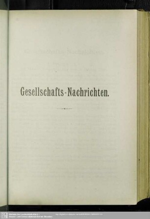 Gesellschafts-Nachrichten