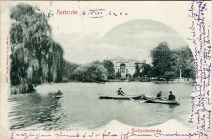 Postkartensammlung Weis mit Ansichten Karlsruhes. Festhalle