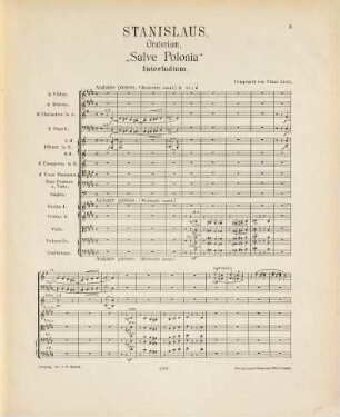 Salve Polonia : Interludium aus dem Oratorium Stanislaus
