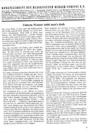 Unterm Wasser sieht man's doch