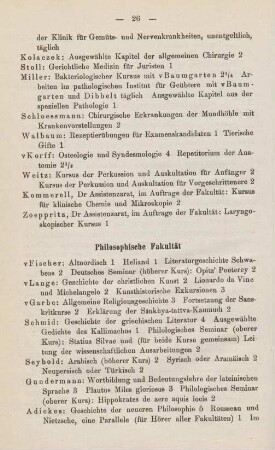 26-29, Philosophische Fakultät