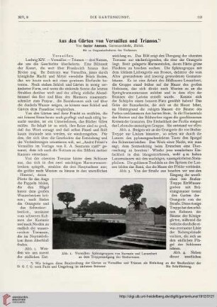 14: Aus den Gärten von Versailles und Trianon, [1] : Versailles