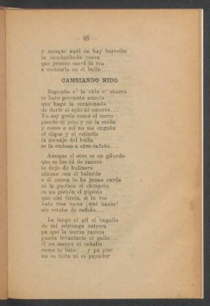 Cambiando nido