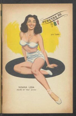 Susana Leda (estrella del "show" porteña) - [Dibujo] : Pebetas de PBT
