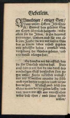 Gebetlein.