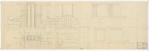 Forschungsinstitut für Holzwerkstoffe, Karlsruhe: Schornstein: Grundriss, Schnitte, Deckenuntersicht, Ansichten 1:10