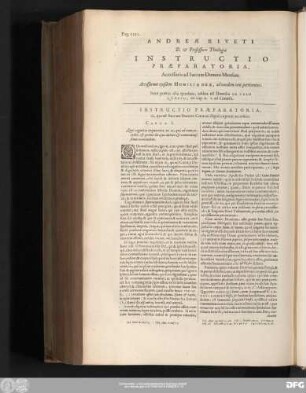 Caput I. Quae cognitio requiratur in eo, qui ad eam accedit, & primò de eius autore & communissimis nominibus.