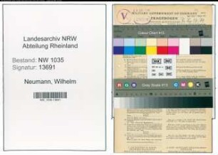 Entnazifizierung Wilhelm Neumann , geb. 25.02.1903 (Arbeiter)