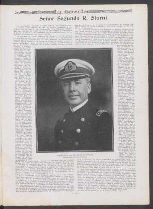 Señor Segundo R. Storni : Presidente del Centro Naval
