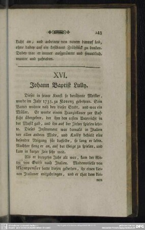 XVI. Johann Baptist Lully