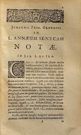 Joh. Fred. Gronovii ad L. et M. Annaeos Senecas notae