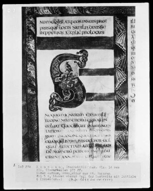Codex Aureus von Sankt Emmeram (aus der Hofschule Karls des Kahlen) — Initiale S(ciendum), Folio 5recto