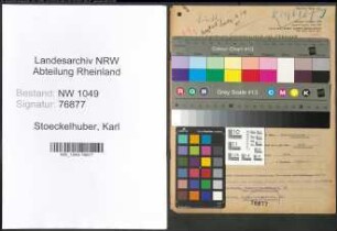 Entnazifizierung Karl Stoeckelhuber , geb. 24.11.1904 (Kaufmann)
