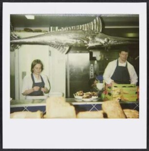 Küche des Restaurants Fishy Fishy in Kinsale, County Cork