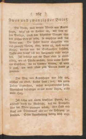 Zwey und zwanzigster Brief.