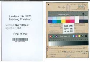 Entnazifizierung Minna Hinz , geb. 11.06.1909 ()