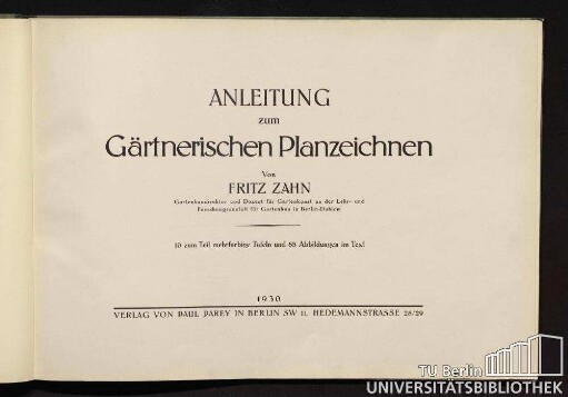Anleitung zum gärtnerischen Planzeichnen
