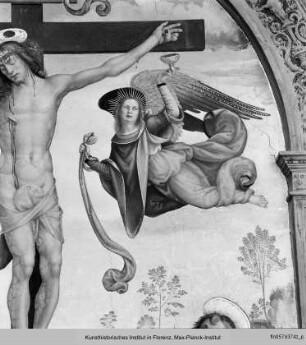 Christus am Kreuz mit Maria, Magdalena und Johannes dem Evangelisten