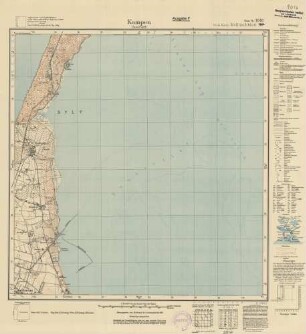 1016 Kampen (Insel Sylt) (4-cm-Karte) Meßtischblatt [alte Nr. 92]